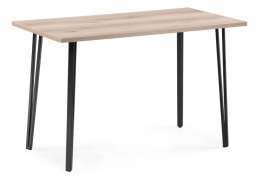 Компьютерный стол Денвер Лофт 120х60х75 25 мм дуб светлый делано / черный матовый (60x77)