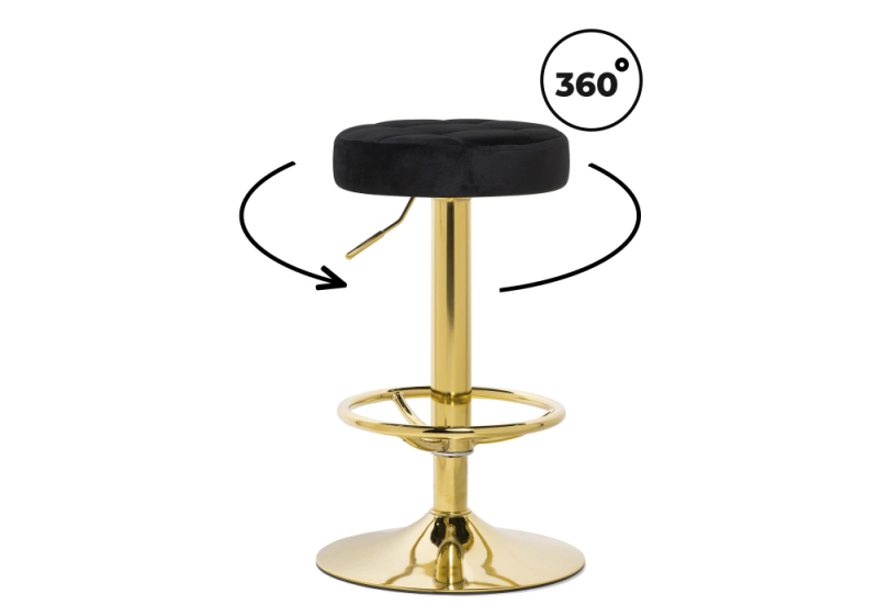 Барный стул Marun black / gold (39x39x63). 