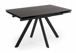 Керамический стол Вилли 120(180)х80 shakespeare black / черный (80x75)