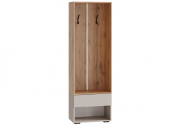 Прихожая Роут 0,6 м кашемир / дуб вотан (60x37,3x185,6)