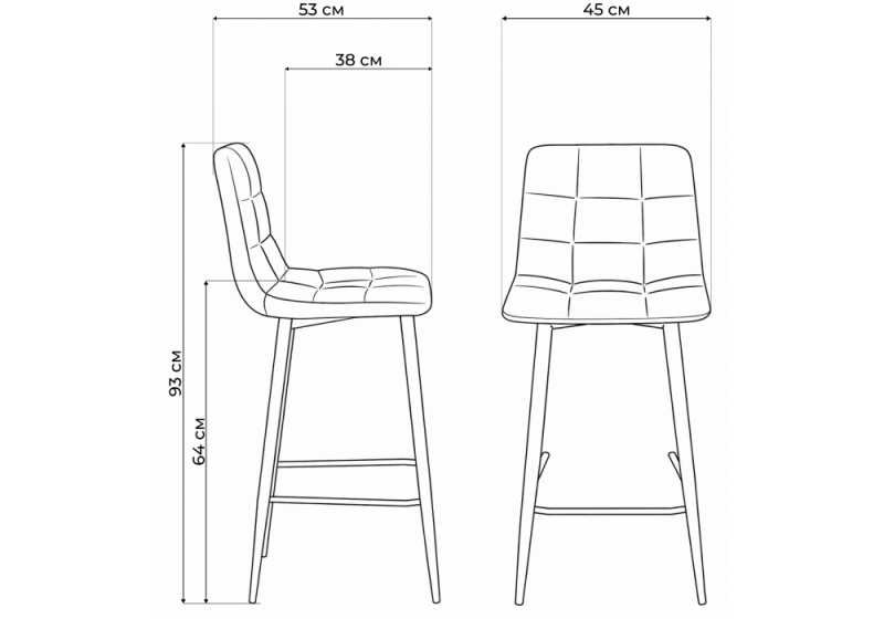 Барный стул Чилли Мини зеленый (zd 667) / черный np (45x53x93)