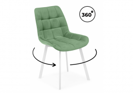 Стул на металлокаркасе Челси 360 П фисташковый (zd 651) / белый np (50x60x80)