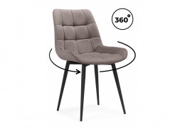 Стул на металлокаркасе Челси 360 К латте (zd 290) / черный np (50x60x80)