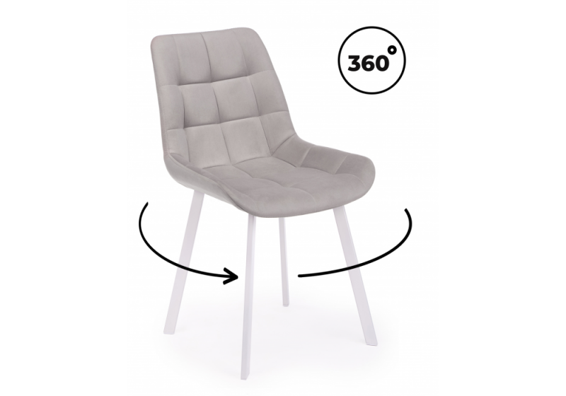 Стул на металлокаркасе Челси 360 П латте (zd 290) / белый np (50x60x80). 