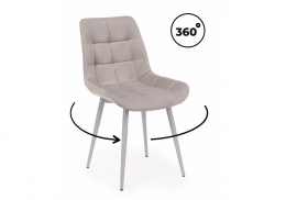 Стул на металлокаркасе Челси 360 К латте (zd 290) / серый np (50x60x80)