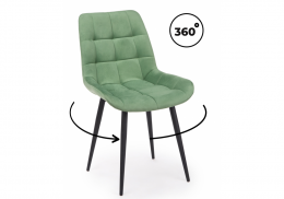 Стул на металлокаркасе Челси 360 К фисташковый (zd 651) / черный np (50x60x80)