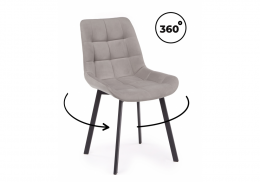 Стул на металлокаркасе Челси 360 П латте (zd 290) / черный np (50x60x80)